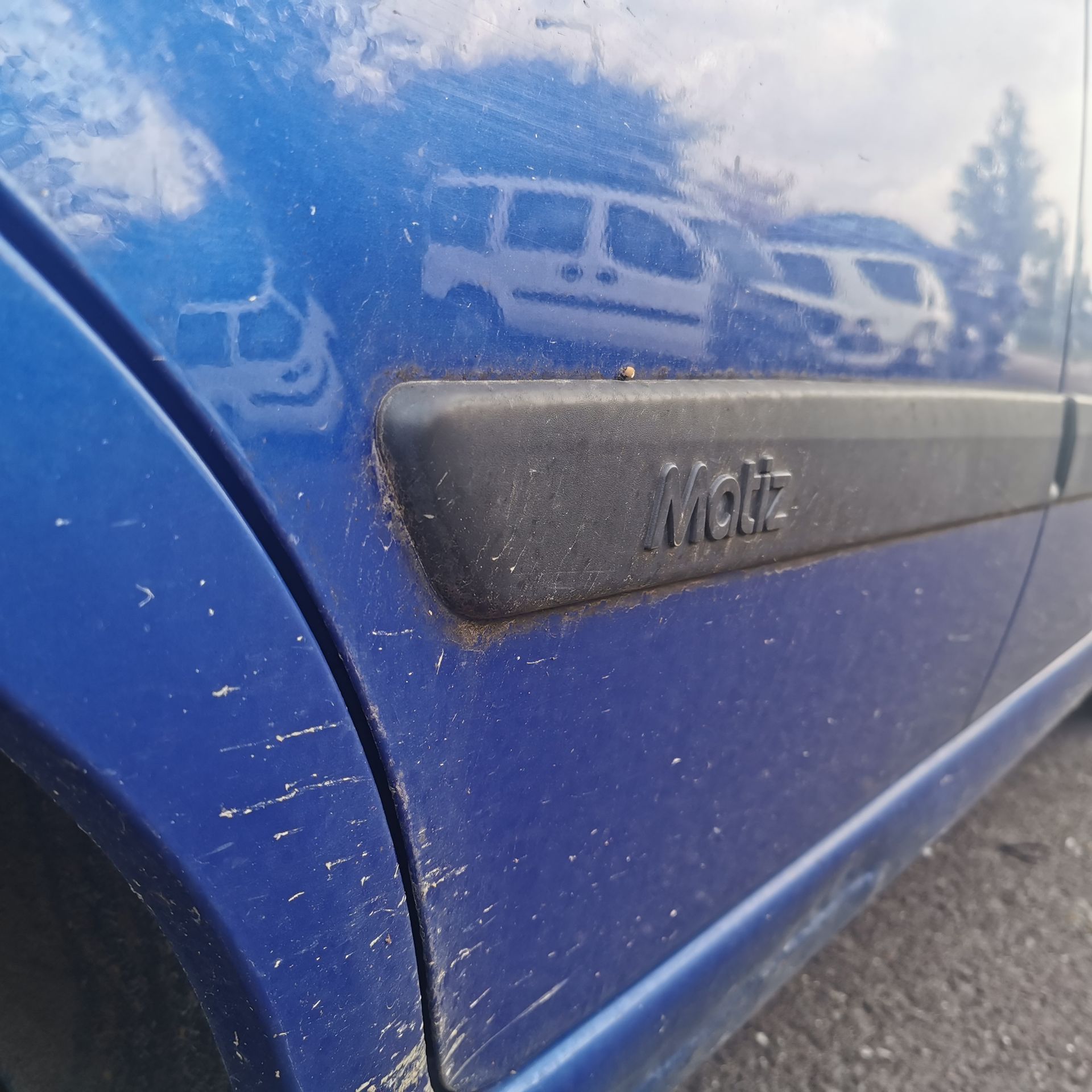 Chevrolet Matiz M200 Tür hinten rechts Rohbau 99U-Mighty Blue