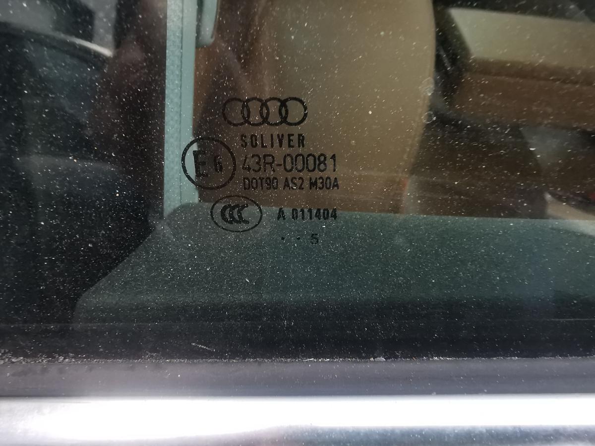 Audi A6 4F Limousine Türscheibe Kurbelscheibe Scheibe hinten links grün getönt