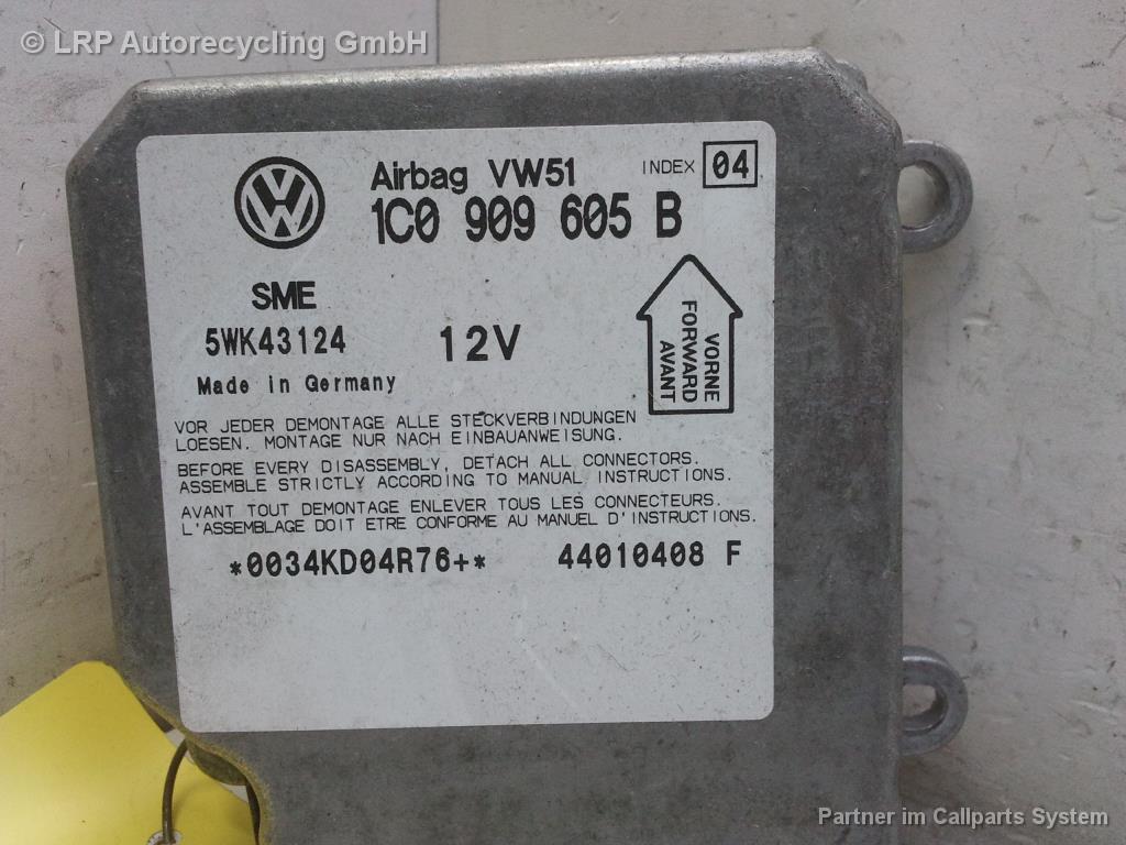 VW Passat 3BG Bj.2001 original Steuergerät Airbag 1C0909605B unfallfrei