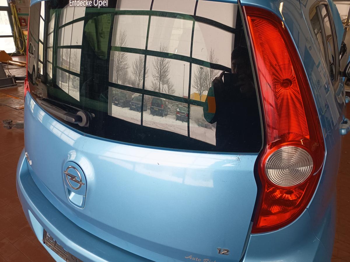 Agila B original Heckklappe mit Scheibe Deckel hinten GBW Marokkoblau Bj 2008