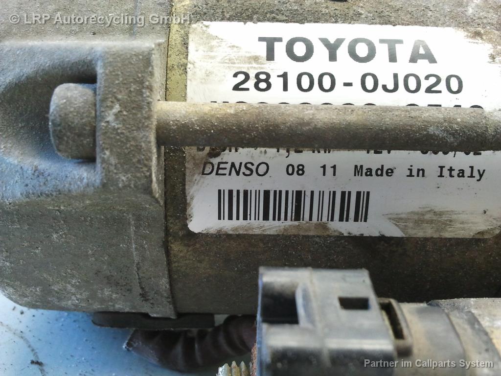 Toyota Yaris BJ2003 Anlasser 1.0 50kw 1SZ 281000J020 Denso 2280009540