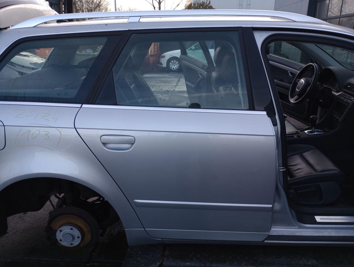 Audi A4 B7 8E Avant original Tür hinten rechts Fond Y7W Lichtsilber Bj 2005