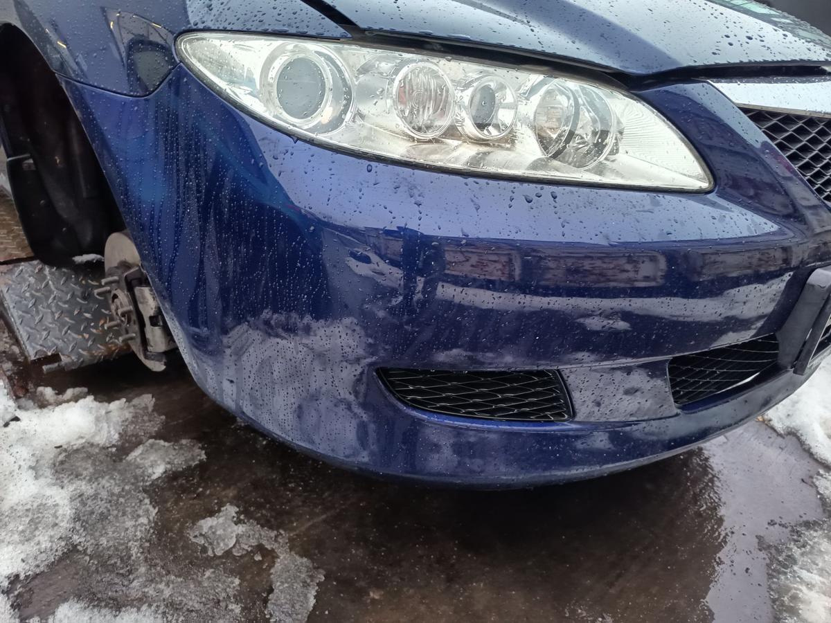 Mazda 6 orig Sto&szlig;stange Stossf&auml;nger vorn Blau Met / vor Facelift 02-05 Bj 2002