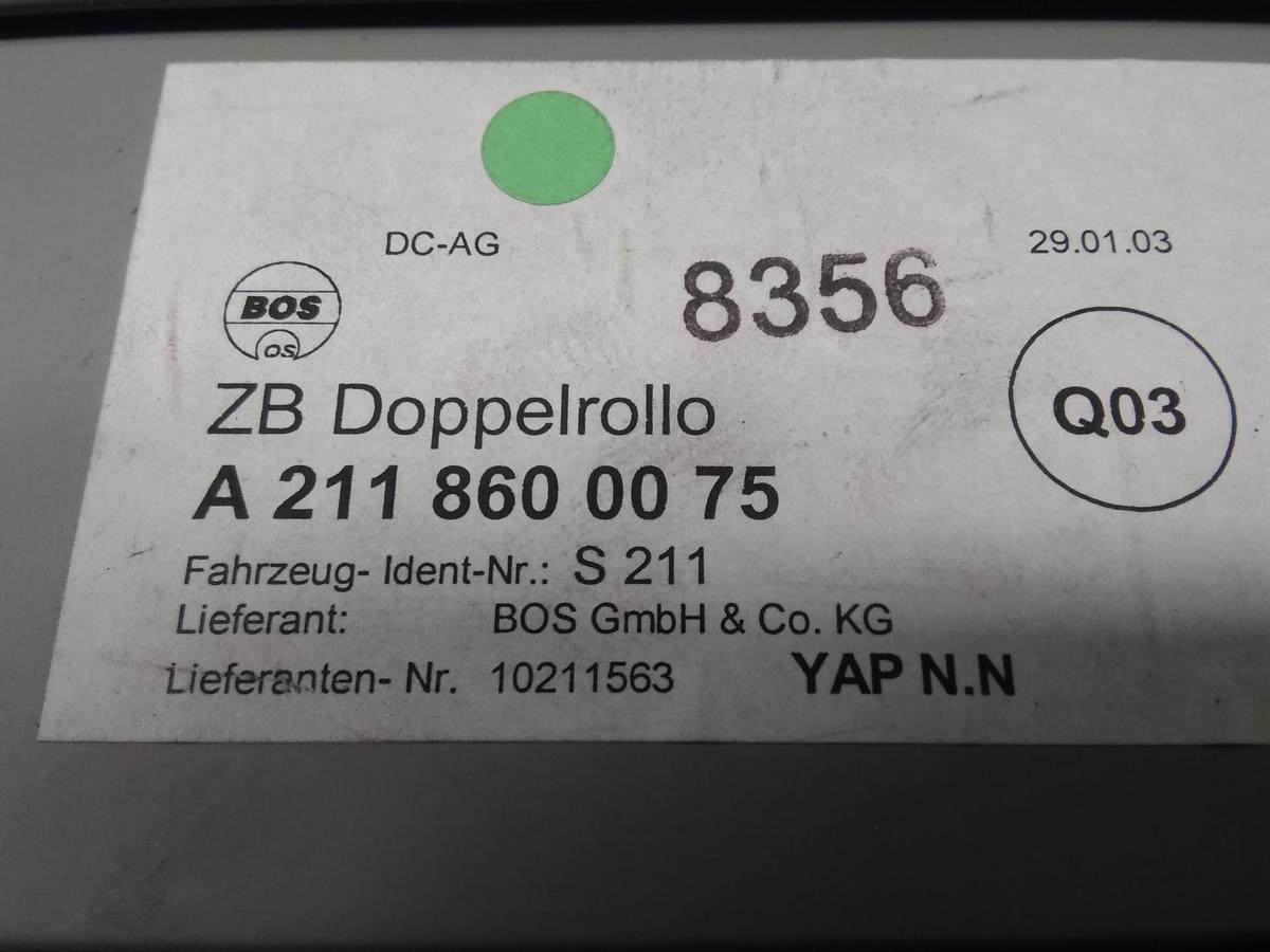 Mercedes Benz S211 Kombi orig Laderaumrollo mit Trennnetz 2118600075 BJ2003