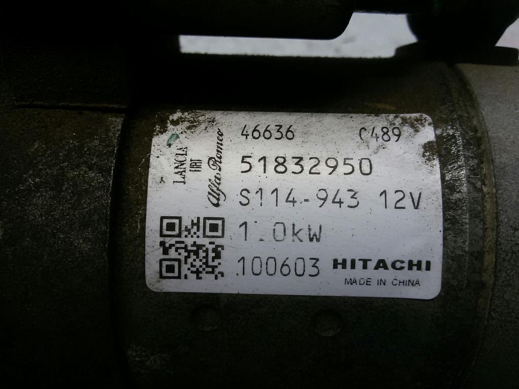 Fiat Grande Punto 199 Bj.2010 original Anlasser Starter 51832950 1.2 48kw *199A4000*