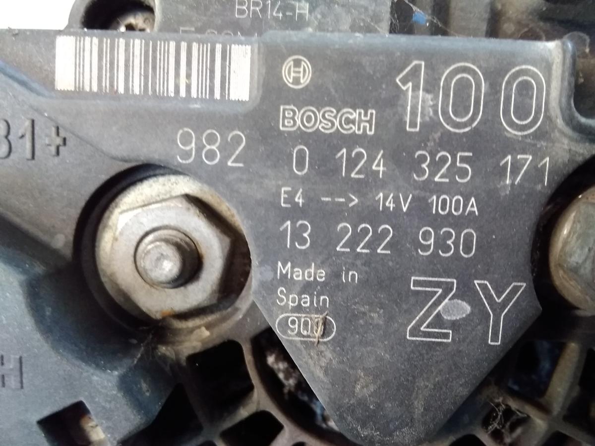 Opel Meriva A original Lichtmaschine Generator 100A 1.4 66kw Z14XEP Bj.2009