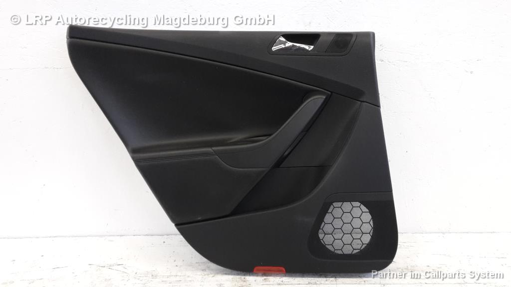 VW Passat 3C Variant Bj.07 Türverkleidung Leder schwarz hinten links