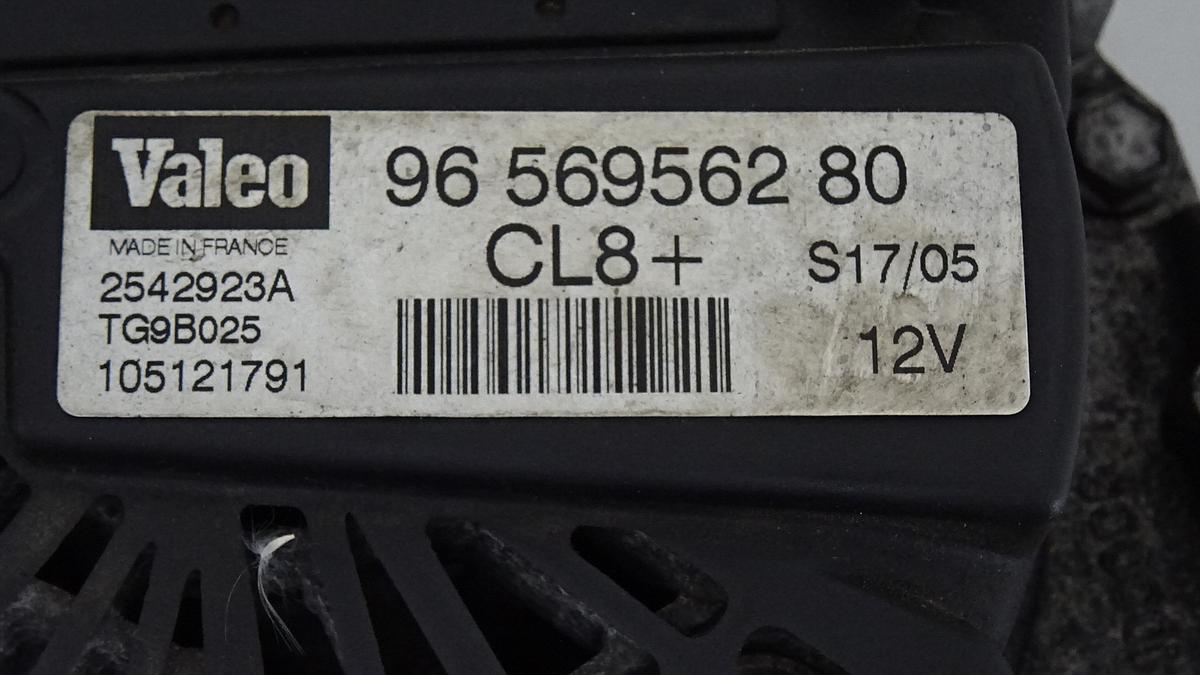 Peugeot 307 CC Bj2005 Lichtmaschine Generator 9656956280 2542923A 1,6 16V 80kw NFU