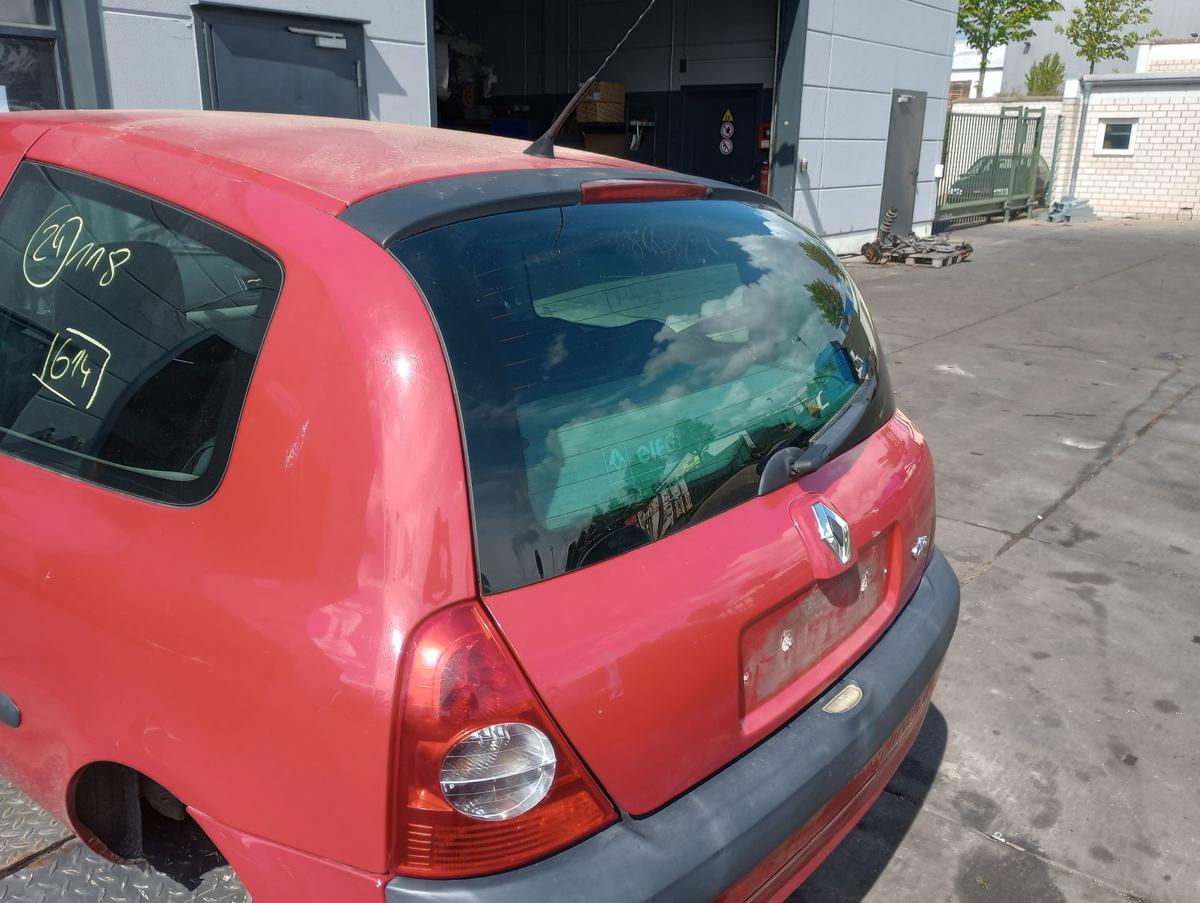 Renault Clio B II orig Heckklappe mit Scheibe OV727 Spanischrot Bj 2003