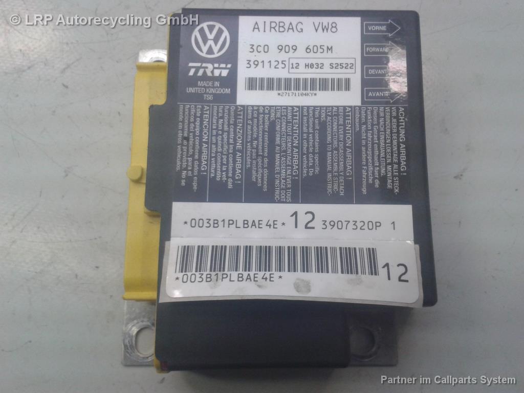 VW Passat B6 3C BJ2007 Steuergerät Airbag unfallfrei 391125 TRW