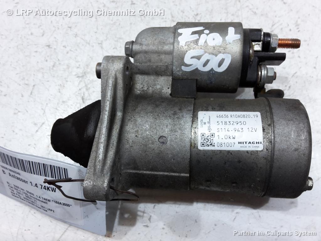 Fiat 500 (C) 312 Anlasser Starter 51832950 Hitachi 1.4 74kW