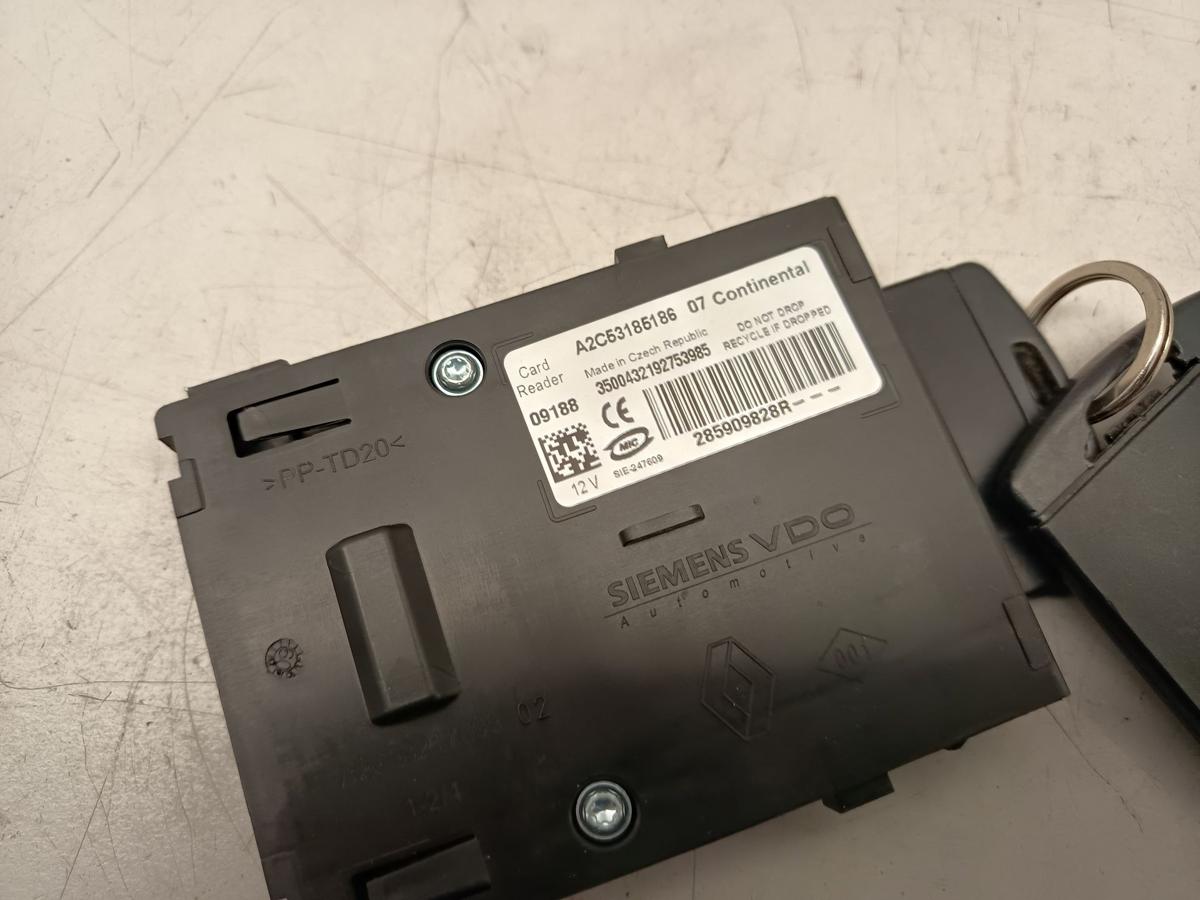 Renault Scenic III original Z&uuml;ndschloss Kartenleseger&auml;t mit Karte A2C53185186