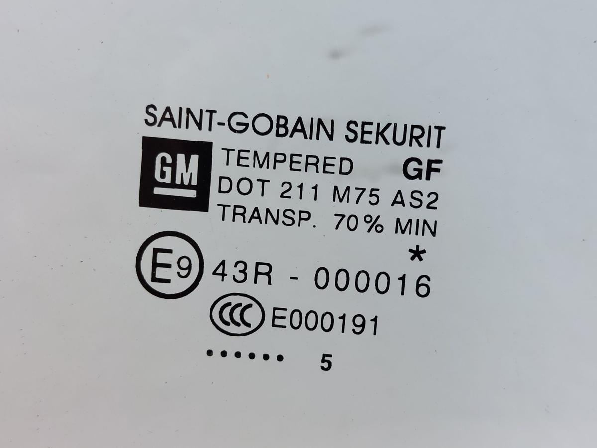 Opel Meriva B T&uuml;rscheibe vorn rechts Beifahrert&uuml;r Scheibe Seitenscheibe Color