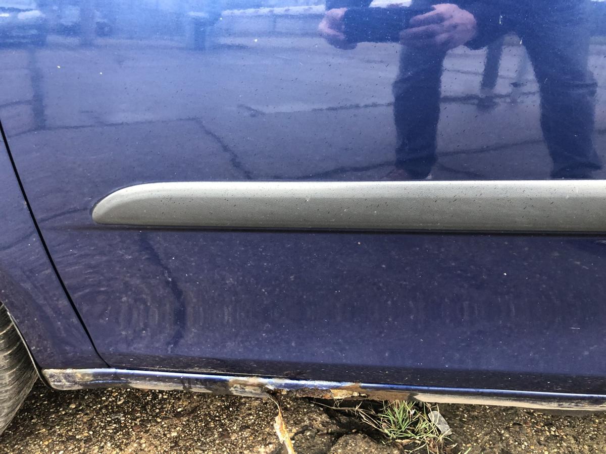 Skoda Fabia 2 Typ 5J T&uuml;r vorn links Fahrert&uuml;r im Rohbau Anrostung LF5Q blau