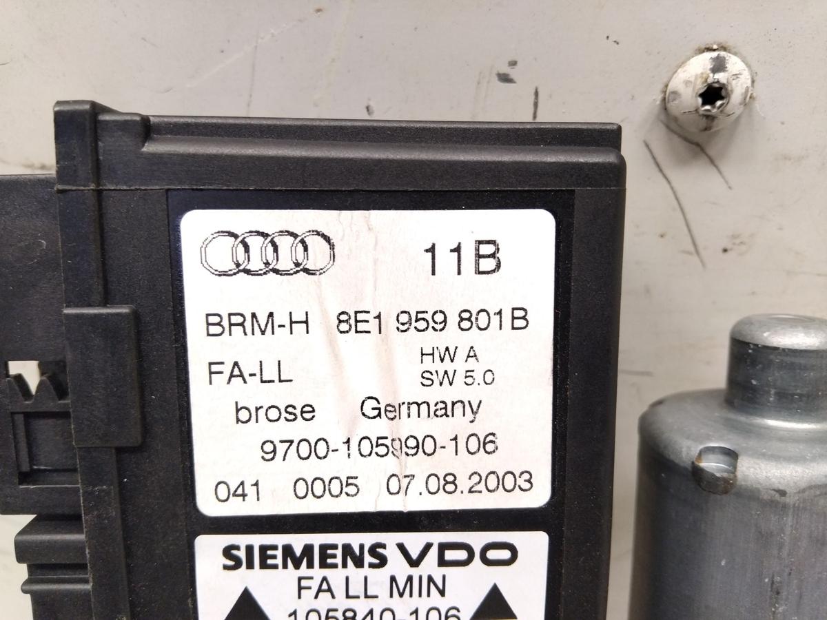 Audi A4 8E B6 orig Fensterhebermotor vorn links mit T&uuml;rsteuerger&auml;t BJ2003