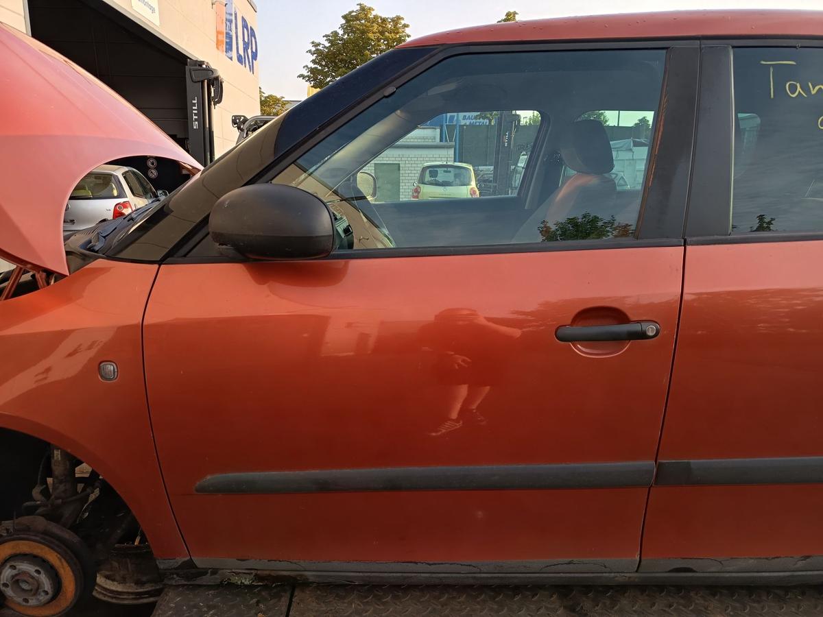 Skoda Fabia II 5J original T&uuml;r vorne links LF3H Orange Baujahr 2007