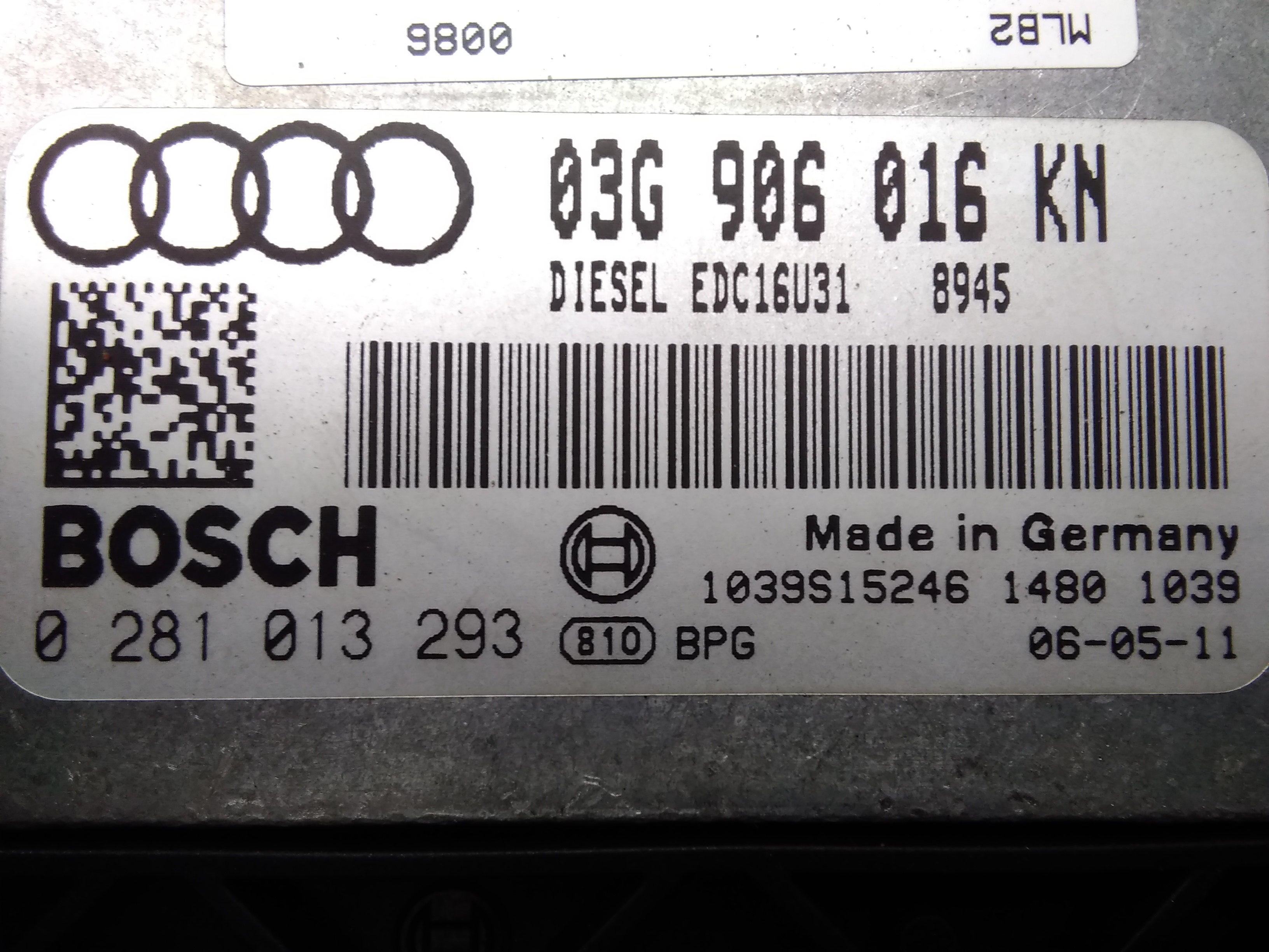 Audi A4 B7 03G906016KN Steuergerät Motor original BJ2006 2,0TDI 103kw BPW