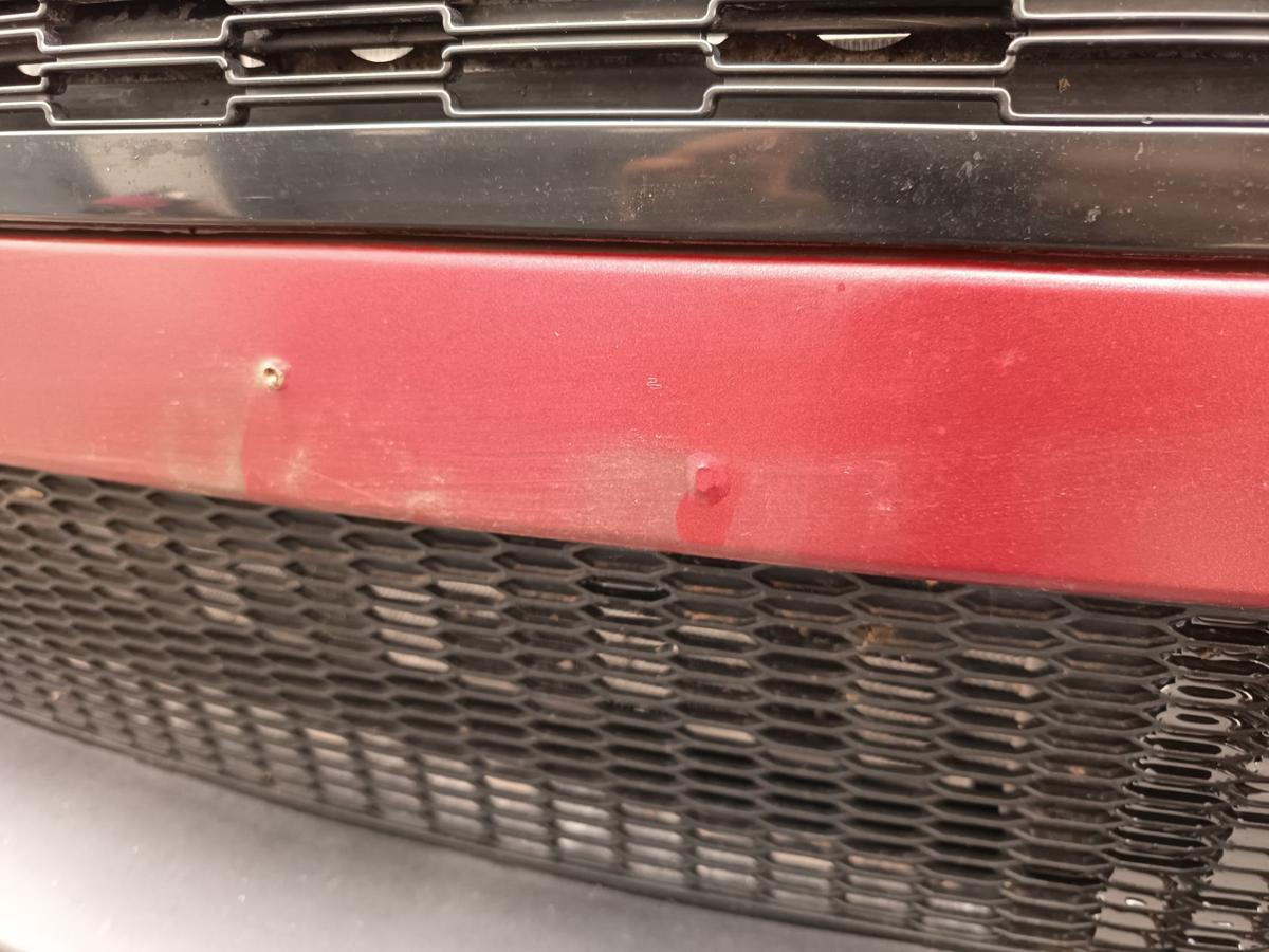 Mini One R50 original Sto&szlig;stange F&auml;nger vorn Front matt rot foliert Bj 2004