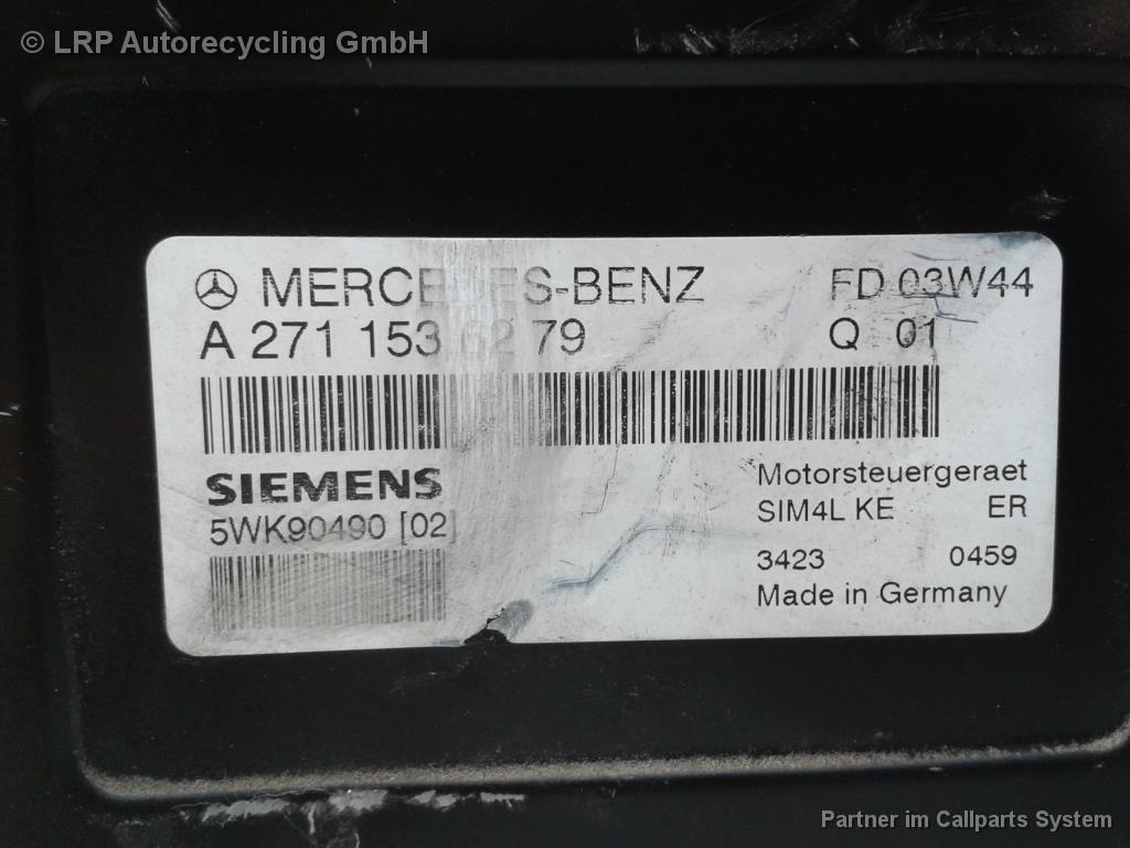 Steuergeraet Motor 2711536279 Mercedes-Benz C180-C320 Sportcoupe C 200 Kompressor BJ: 2003