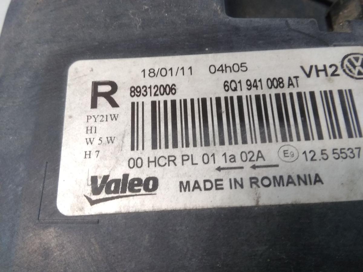 VW Polo 9N3 original Scheinwerfer rechts Halogen Valeo mit LWR Bj.2007