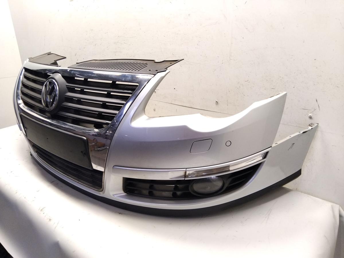 VW Passat 3C B6 original Sto&szlig;f&auml;nger Sto&szlig;stange vorn SRA PDC besch&auml;digt Bj.2010