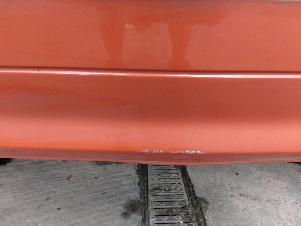 Renault Clio 2 Facelift original Sto&szlig;stange Sto&szlig;f&auml;nger hinten orangemetallic
