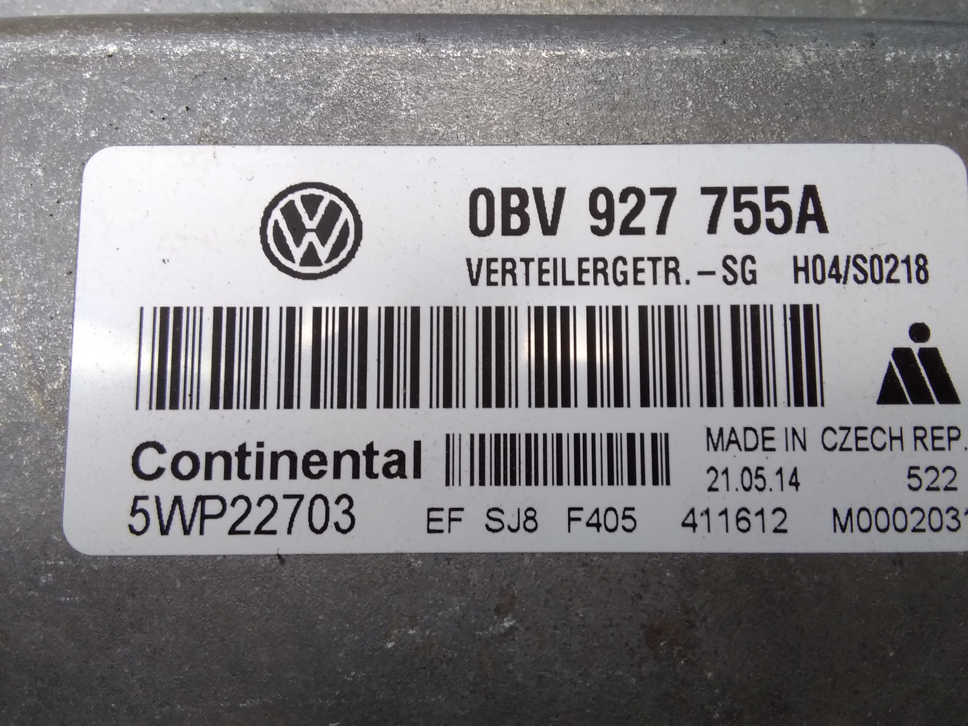 VW Touareg 7P original Steuergerät Verteilergetriebe 5WP22703 Continental