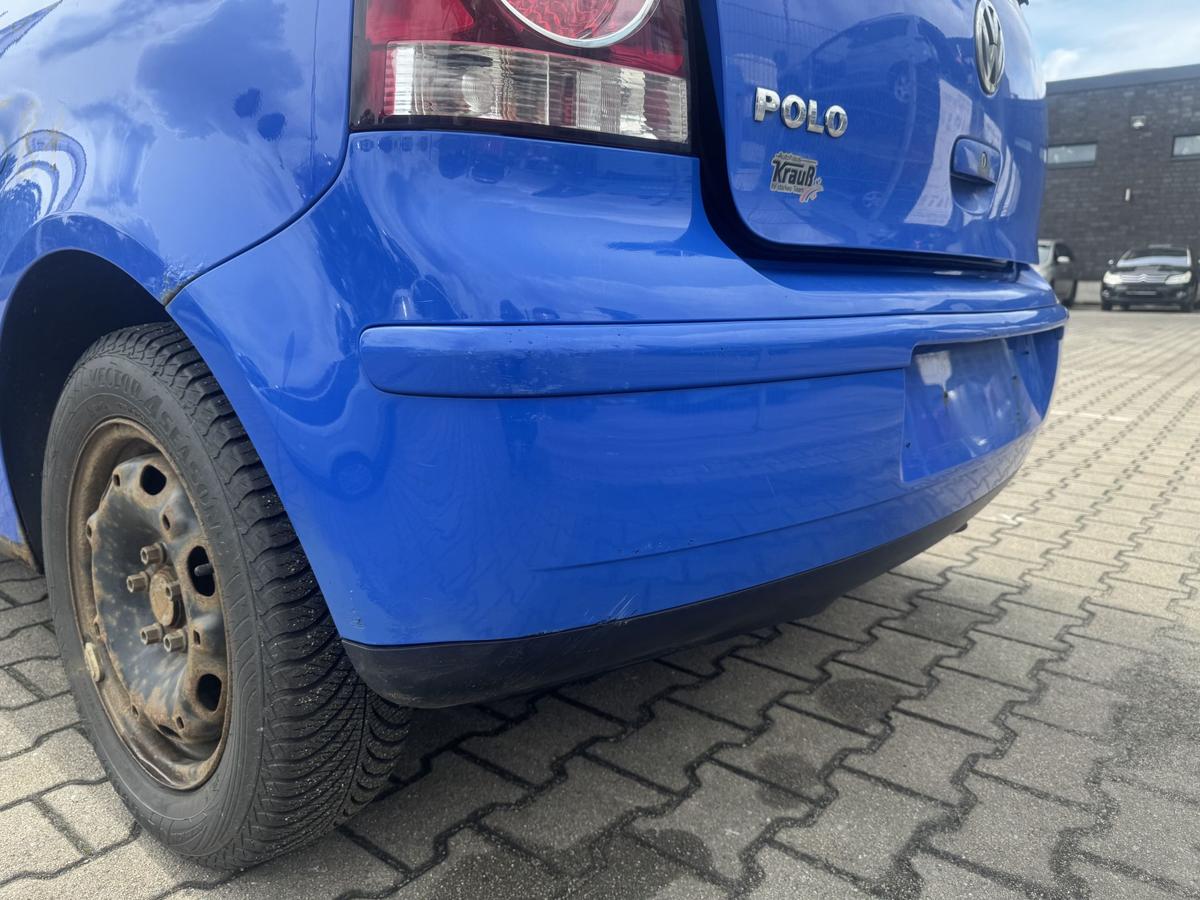 VW Polo 9N3 original Sto&szlig;stange Stossf&auml;nger hinten LA5F Summer Blue Bj.2008