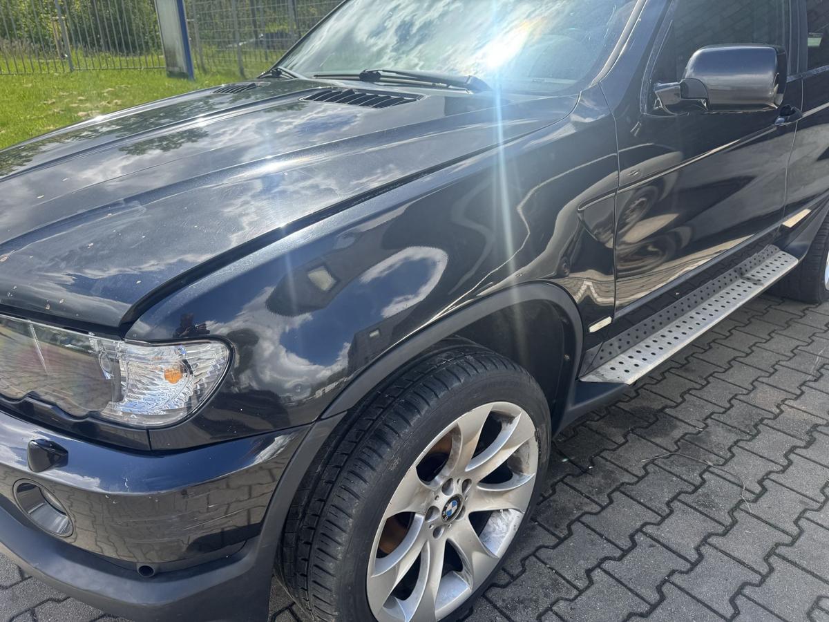 BMW X5 E53 original Kotfl&uuml;gel vorn links 475 Blacksaphire Metallic altes Modell Bj.2003