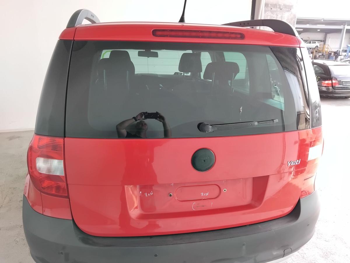 Skoda Yeti 5L Heckklappe LF3K Corrida Red inkl. Heckscheibe BJ2010 Anrostung
