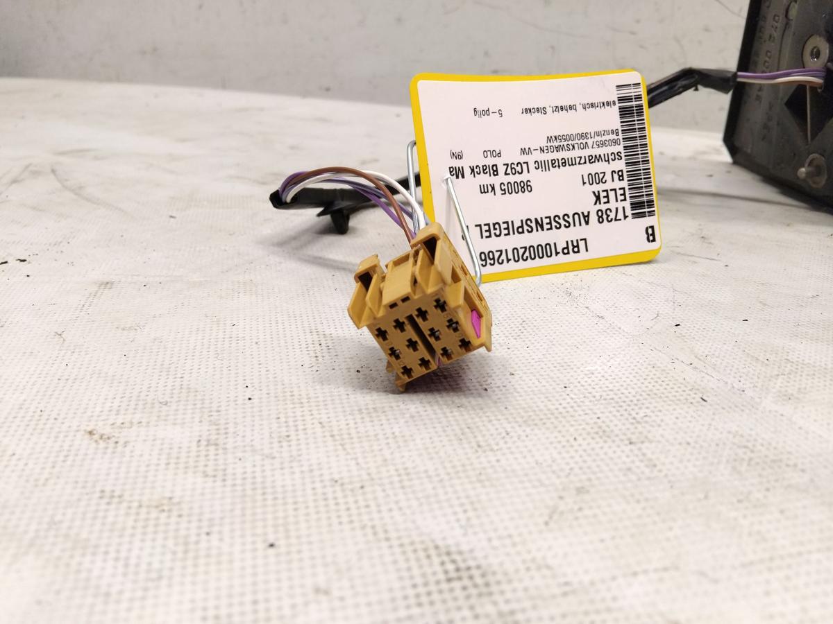 VW Polo 9N1 orig Au&szlig;enspiegel rechts elektrisch beheizt BJ2001 LC9Z Black Magic