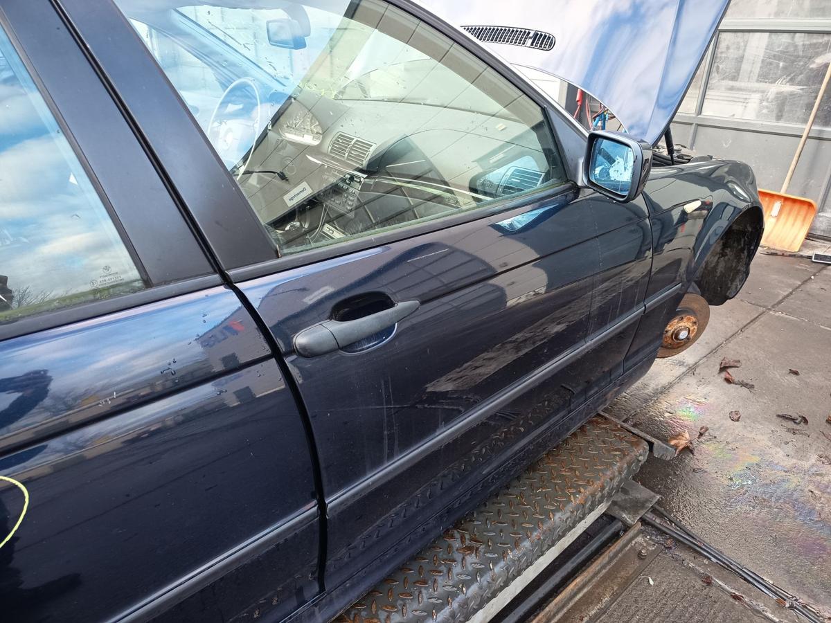 BMW E46 original T&uuml;r vorn rechts Beifahrer 317/5 Orientblau Bj 2005