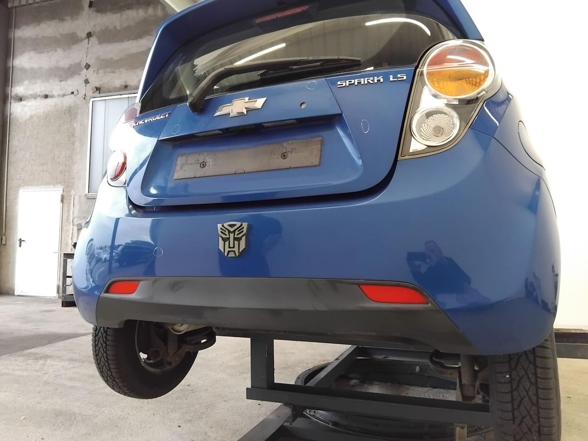 Chevrolet Spark M300 orig. Sto&szlig;stange Sto&szlig;f&auml;nger hinten BJ2012 GCT Moroccan Blue