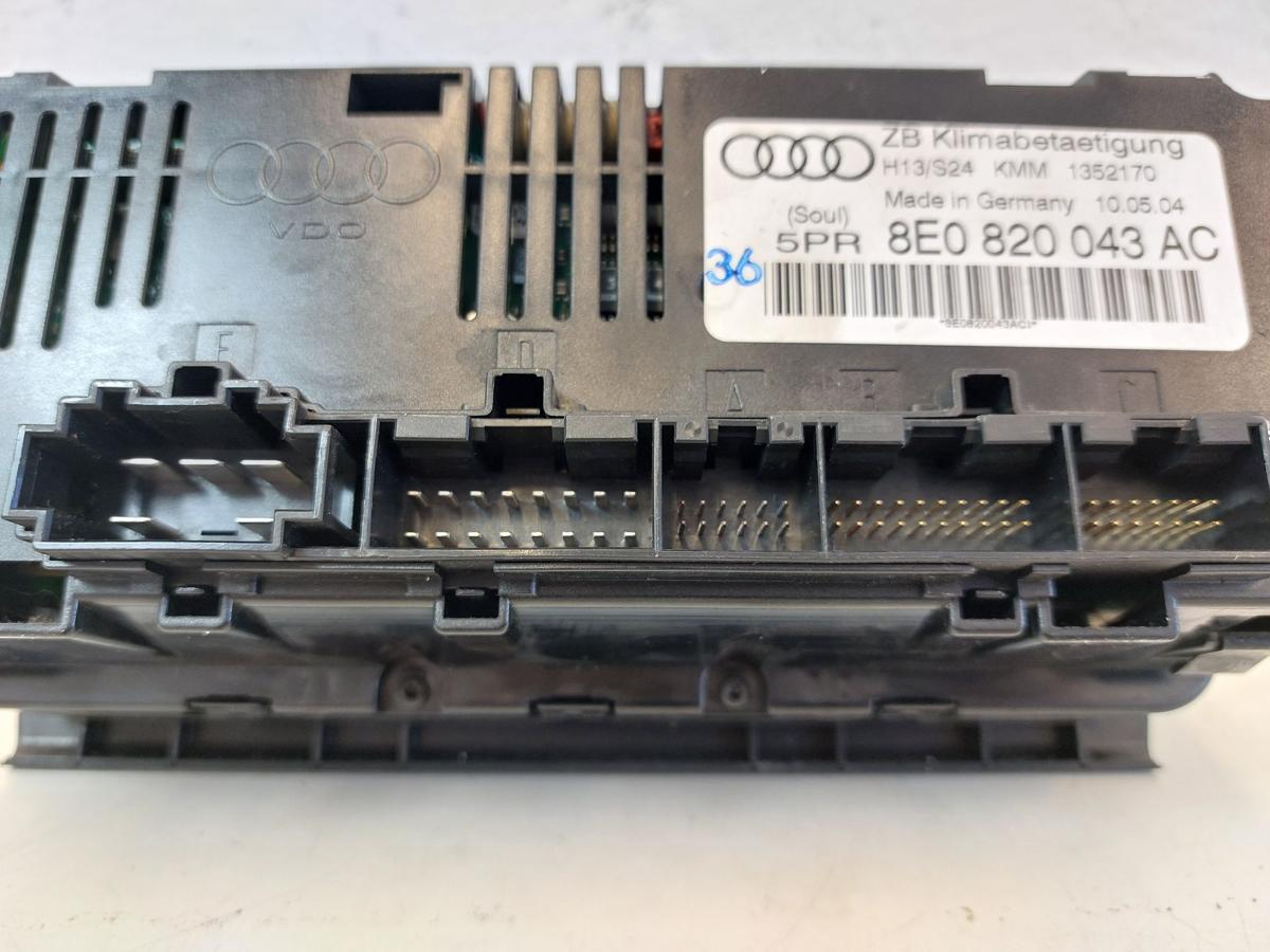 Audi A4 8E 8EC B7 Avant Klimabedienteil Heizungsregulierung f&uuml;r Doppeldin OEM