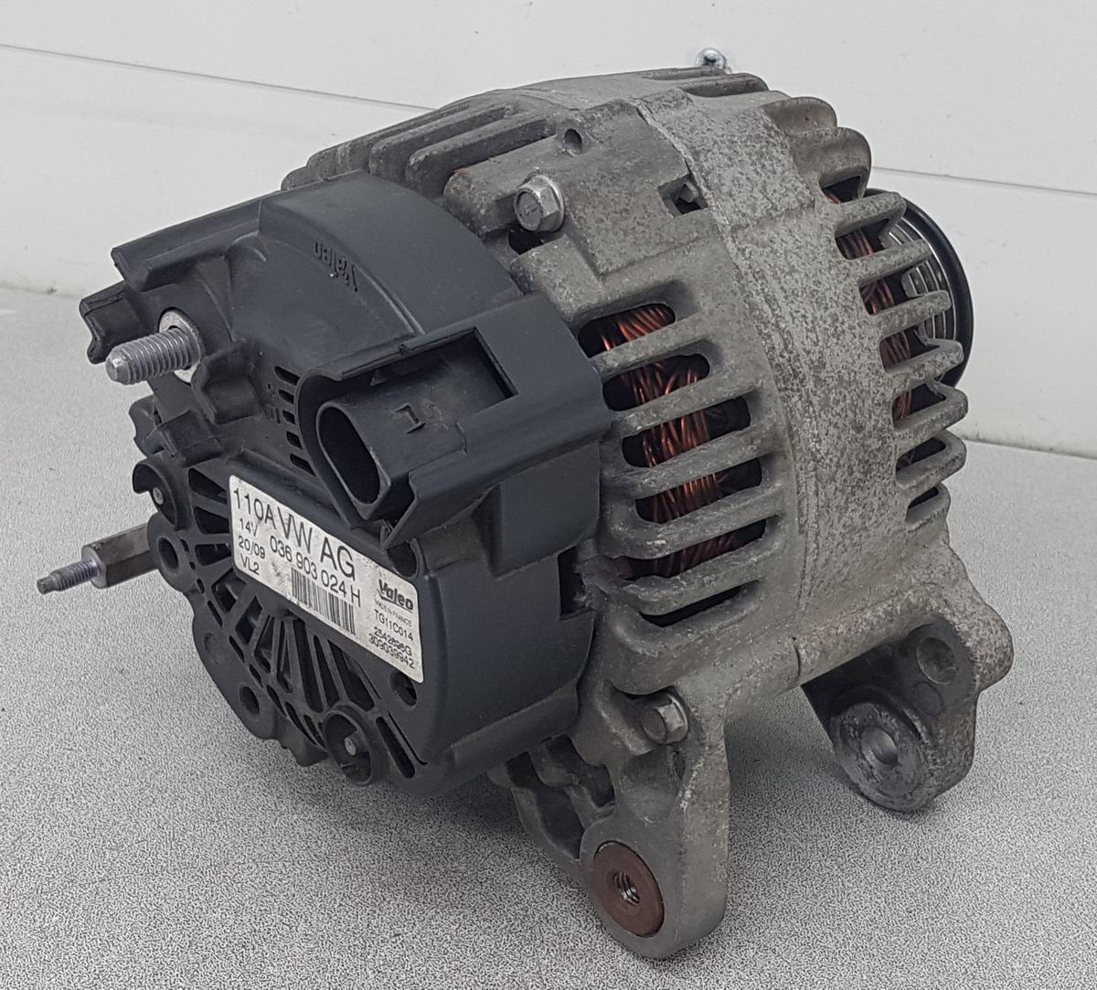 VW Golf VI Lichtmaschine Generator 110A 036903024H 2542696G Bj09 1,4 59kw CGGA