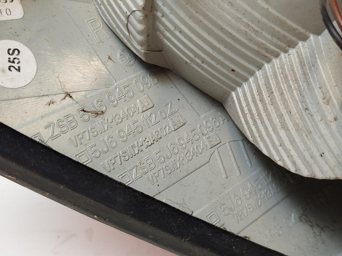 Skoda Fabia 5J R&uuml;ckleuchte rechts R&uuml;cklicht Heckleuchte 5 t&uuml;rer Schlusslicht