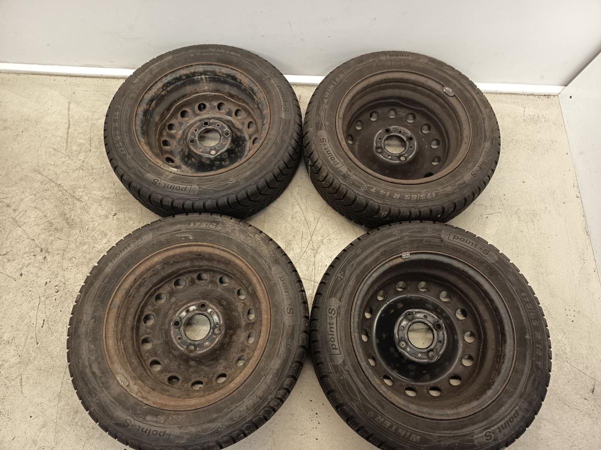 Citroen C2 JKFV orig Satz Stahlfelgen 5,5x14 ET24 mit Reifen 175/65 R14 Bj 2009