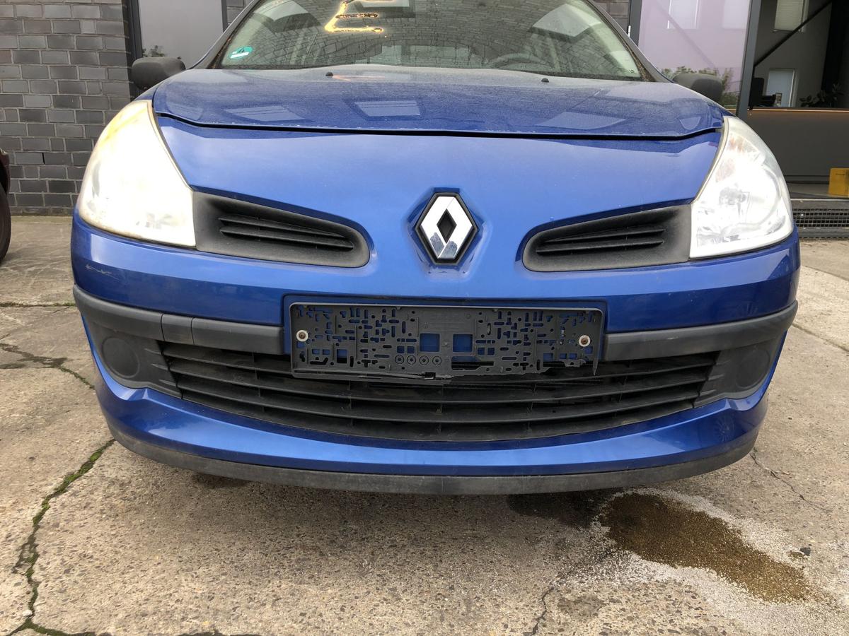 Renault Clio 3 Typ BR Sto&szlig;f&auml;nger vorn Frontsch&uuml;rze Besch&auml;digt TERNA Blue