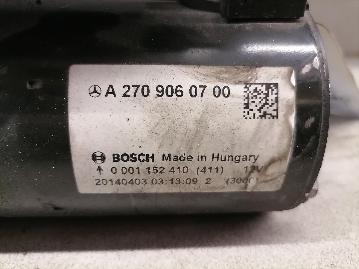 Mercedes A-Klasse W176 BJ14 Anlasser Starter 1.6 90KW A2709060700 Bosch