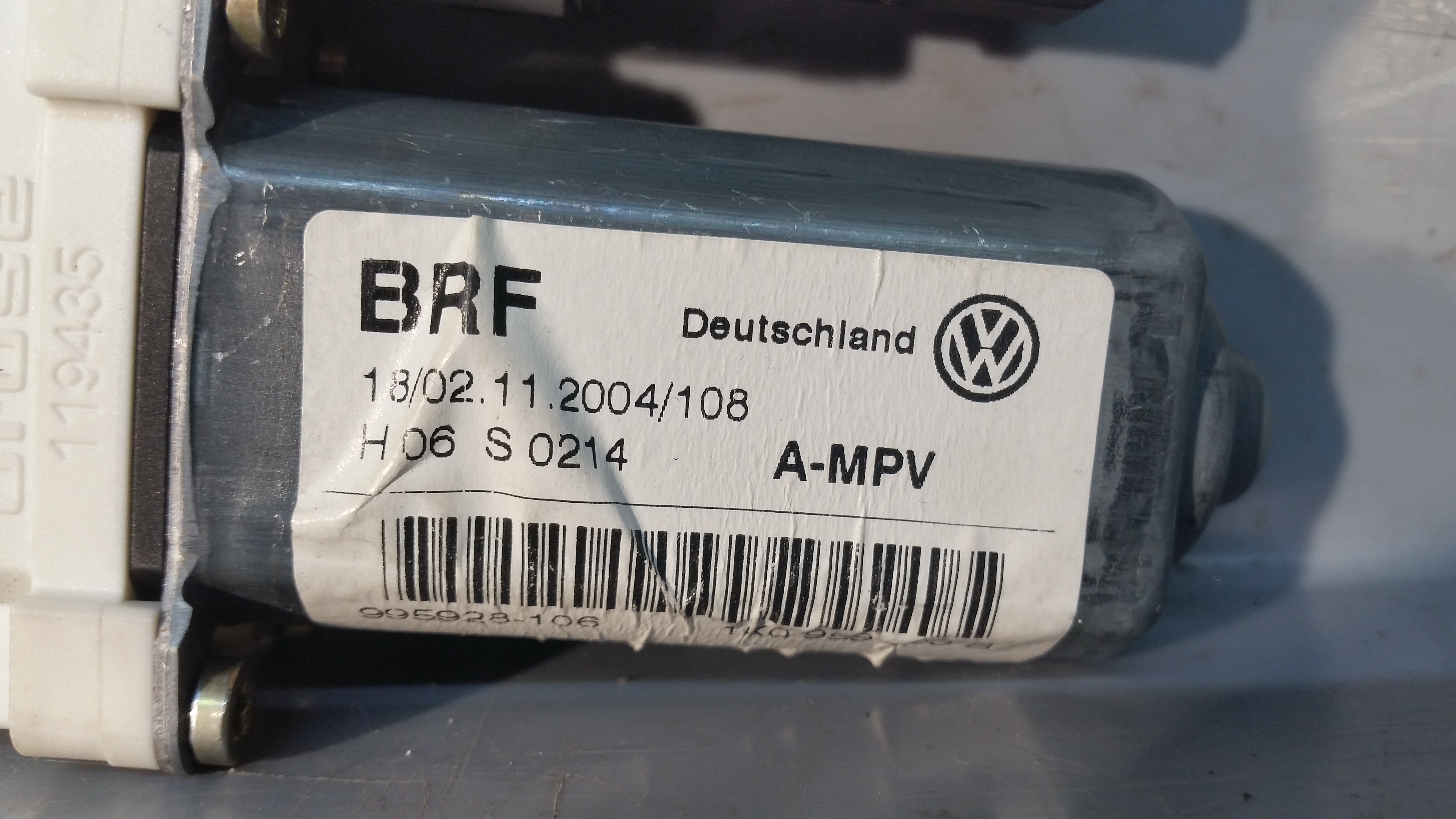 VW Touran 1T Bj 2004 org Motor für Fensterheber hinten links