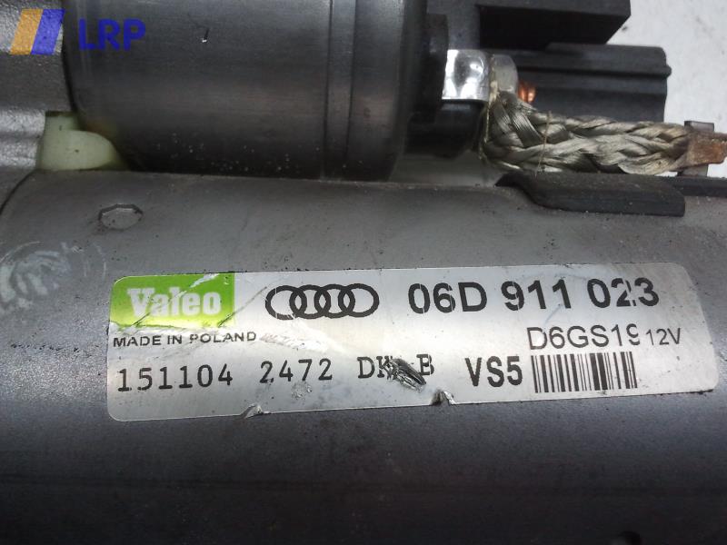 Audi A4 8E 2,0TFSI 147kW BPG Schalter Anlasser 06D911023 Valeo D6GS19