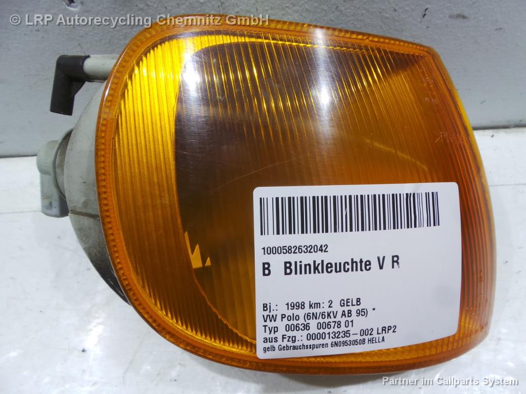 VW Polo 6N Bj 98 Blinkeer rechts gelb 6N0953050B HELLA