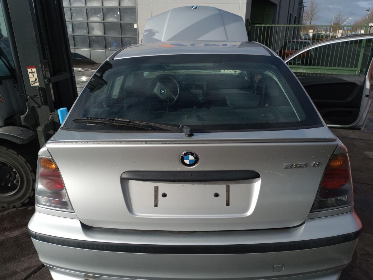 BMW 3er E46 Compact orig Heckklappe mit Scheibe 354 Titansilber met Bj 2002