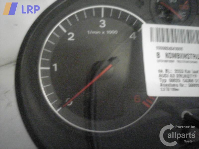 Audi A3 8P Tacho Kombiinstrument original 110080223002 VDO BJ2003