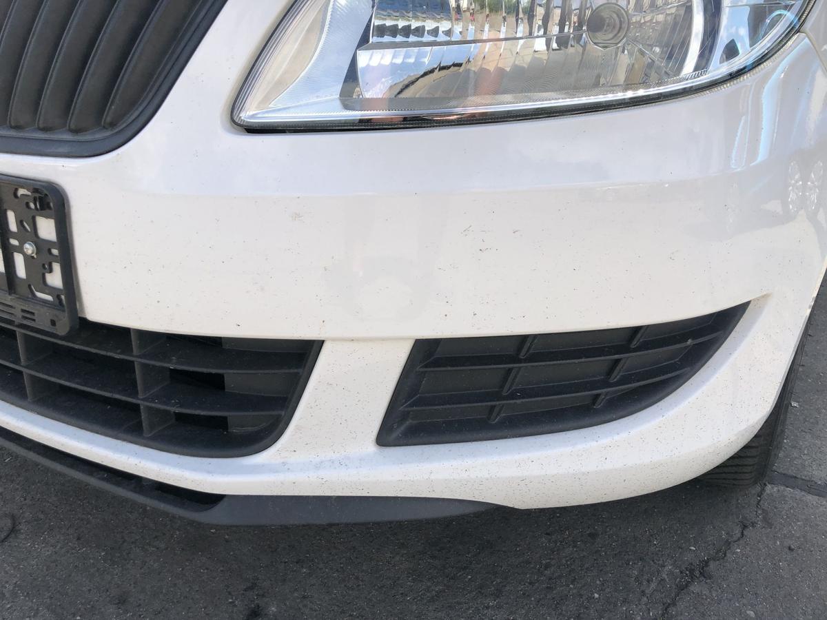 Skoda Fabia 2 5J ab2010 Stoßfänger vorn Frontschürze Facelift LF9E Candyweiss