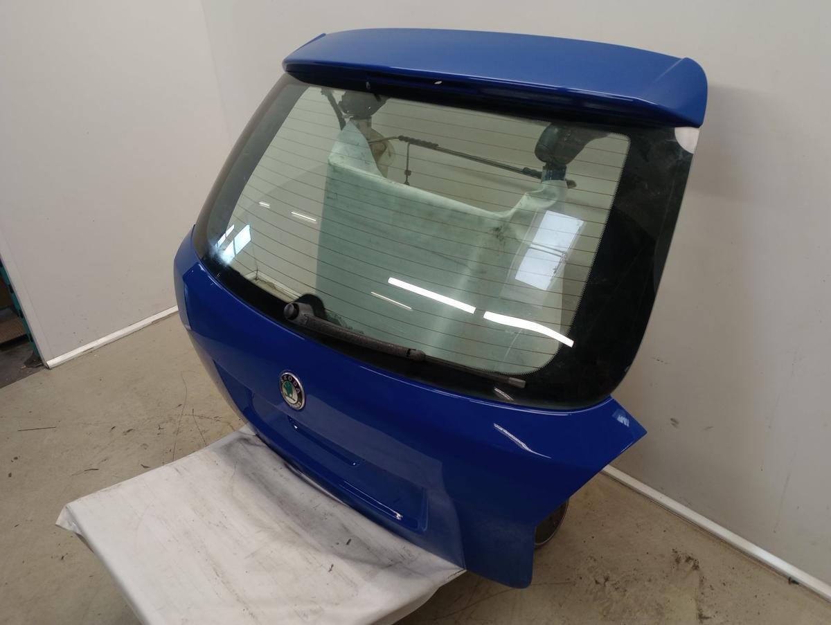 Skoda Fabia 5J Combi original Heckklappe mit Scheibe F5K Dynamikblau Bj 2009