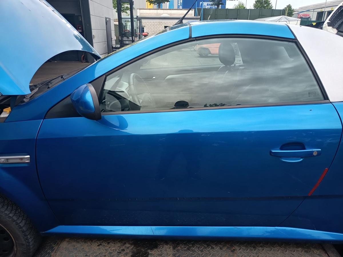 Opel Tigra Twintop original T&uuml;r links Fahrer Rohbau Z21H Antiguablau Bj 2007