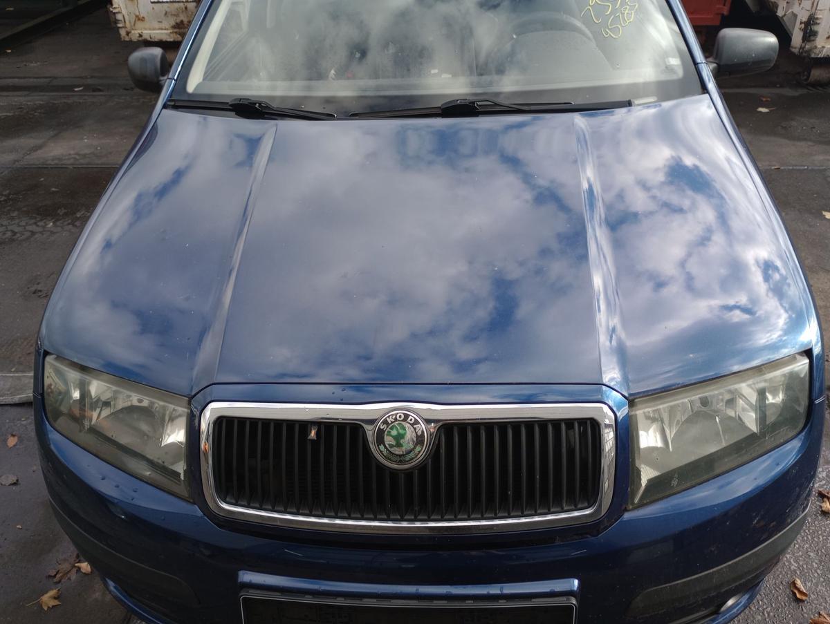 Skoda Fabia 6Y orig Motorhaube Deckel vorne LF5Q Blau Facelift Bj 2006