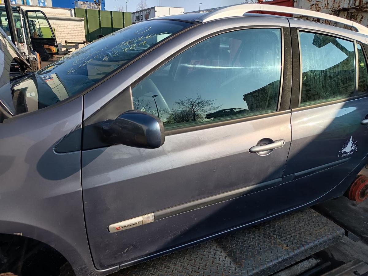 Renault Clio III Kombi original T&uuml;r vorne links TEJ47 Blue Gris Baujahr 2008