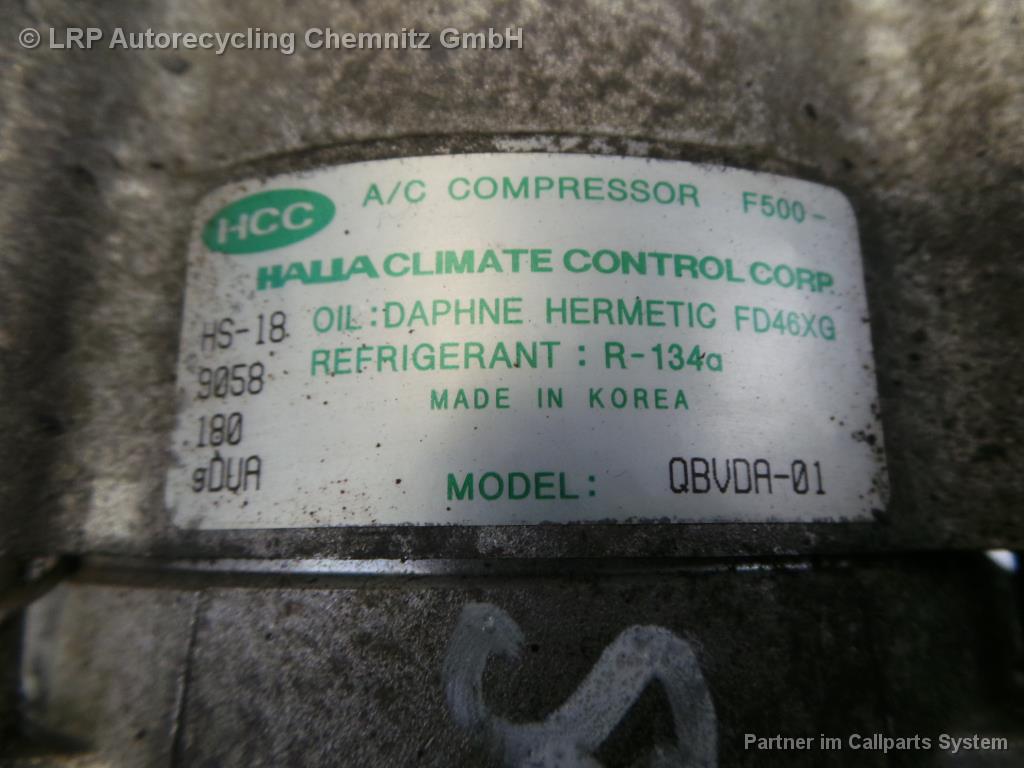 Hyundai Santa Fe BJ 2002 Klimakompressor Kompressor 2.4 107KW